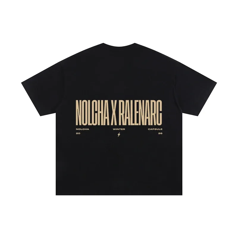 The Nolcha x RalenArc winter capsule tee, reverse print