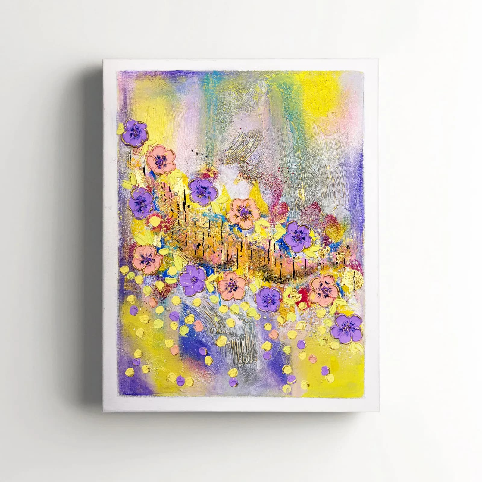 Violet Field, Mixed media on canvas