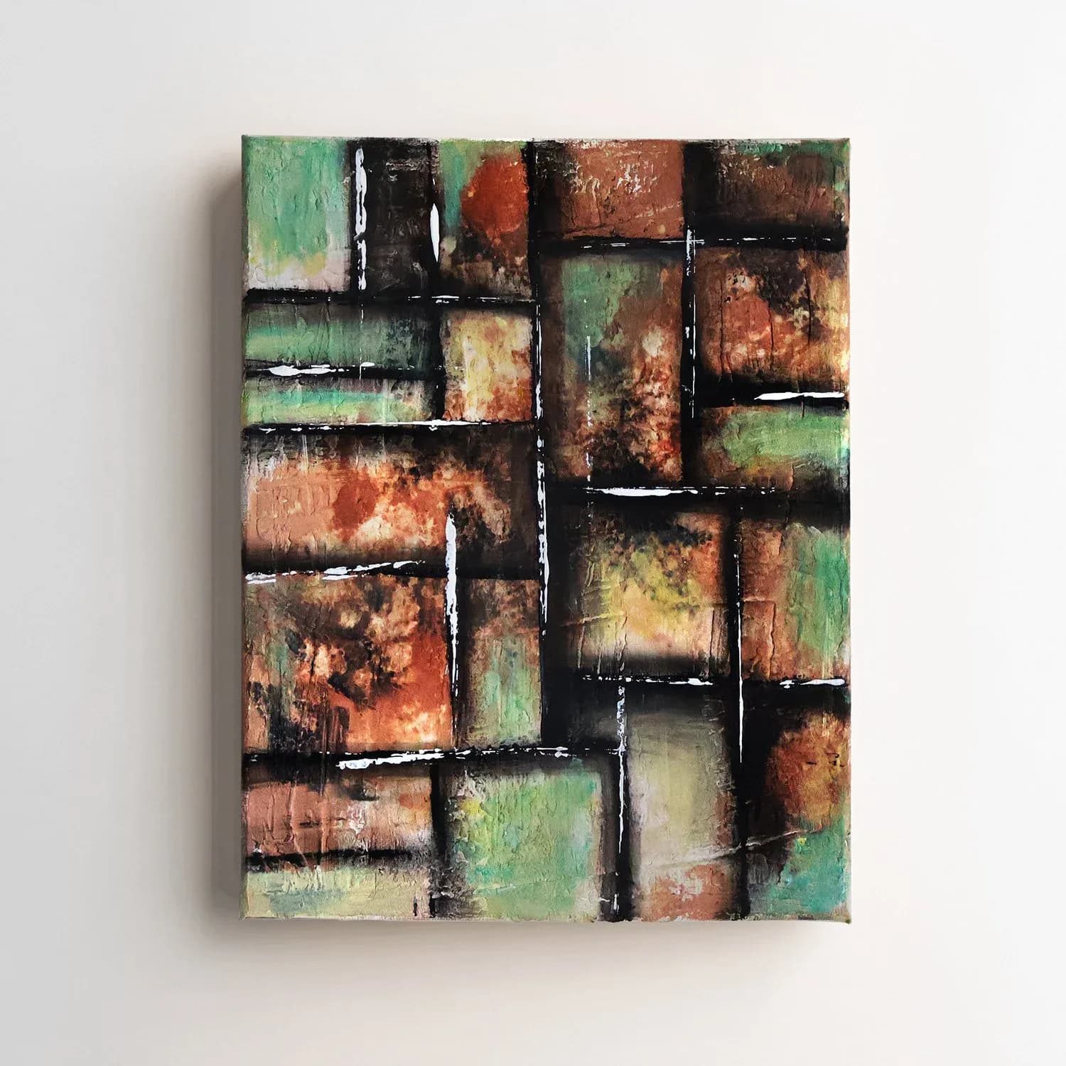 Verdigris, Mixed media on canvas