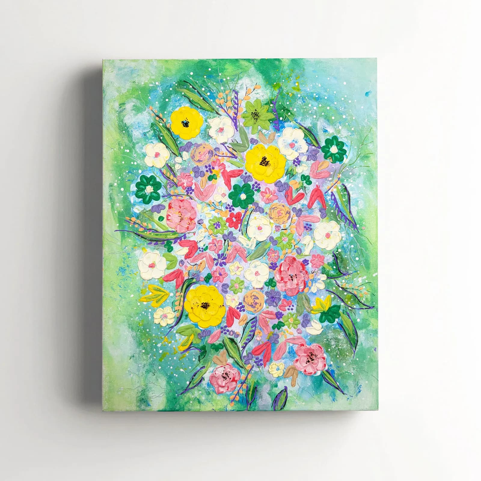Green Bouquet, Acrylic on canvas