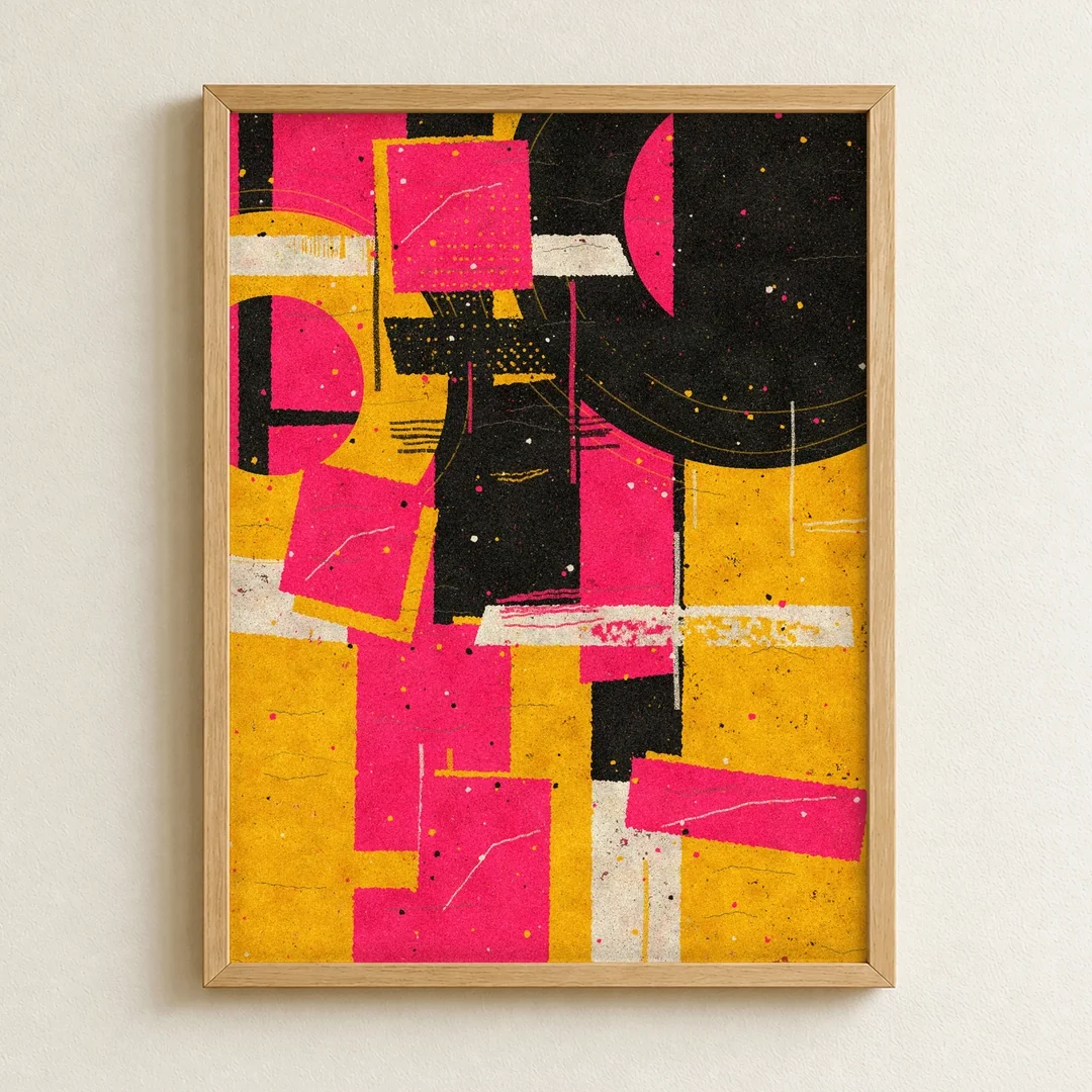 A sequence of ScatterForm works exploring abstract shapes, colors, and textured patterns